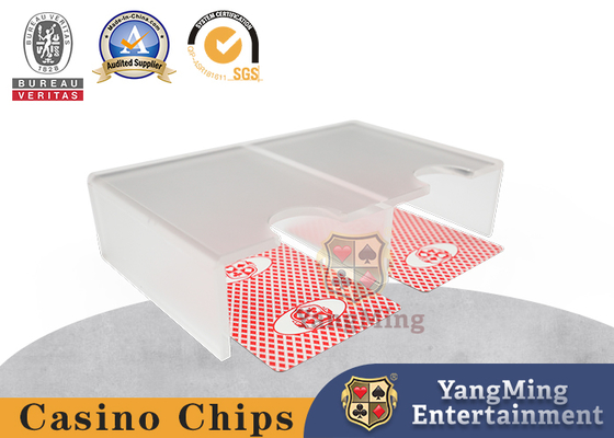 Dubbel - de Open Doorzichtige Knoop van het Dekspeelkaarten van Matte Casino Table Accessories Acrylic 1-2