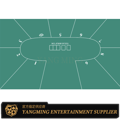 Fabriekslevering Tafelkleed Texas Hold'Em 9 Speler Waterdicht Spel Tafelkleed Ontwerp Aangepast