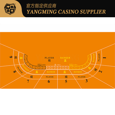 Custom Baccarat Table Layout 2400x1400mm voor 9 Spelers Casino Game