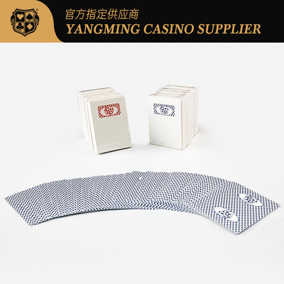 Originele gepersonaliseerde speelkaarten casino professionele rode en blauwe tweekleurige kaarten in voorraad
