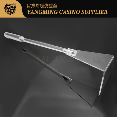 Baccarat Transparante 2 Sectie Chips Code Receiver Retractable Thickened Acryl Ceramisch Chips Rake Plastic Handle