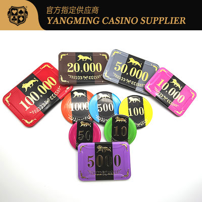 3.3mm het Geval van de Pookchip set with aluminum chips van het Dikterfid Casino