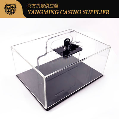 Metaalijzer + Slot Acryl de Lijstspel van Pookchip case full transparent baccarat