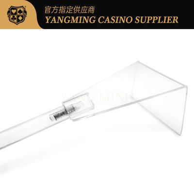 De volledige Transparante van de de Toebehoren Acrylpook van het Casinospel de Spaandershark/de Plastic Telescopische Demontage die breken Hark af gokken