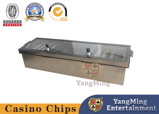 2 - Van het het Metaalcasino van het laagbrons de Beschermingsslot van Chip Tray Thick Solid With Security