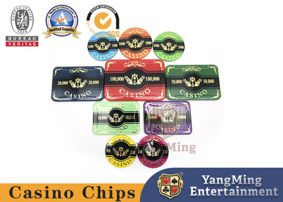 760pcs de acrylpook Chip Set For Entertainment van het Premie Bronzende Casino