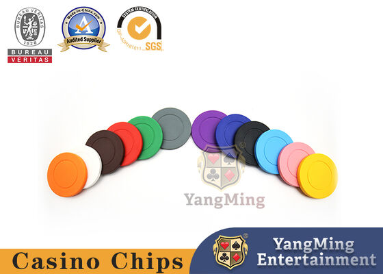 Roulette Specifieke Stevige Kleuren Plastic Pook Chips With Customized Print Logo