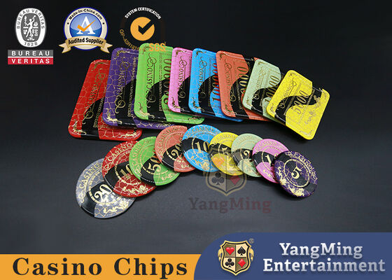 Crystal Acrylic Casino Poker Chips met Winst die 94 * 66mm bronzen