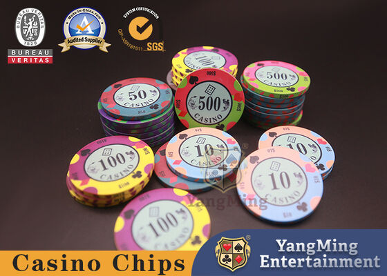 Bronzende Acrylcasinopook op hoge temperatuur Chips Round Shaped