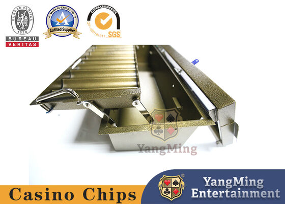 Enig Rijcasino Chip Tray Titanium Square Round UV Gokkend Chips Box With Cover