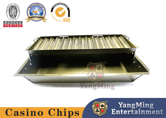 Lichtgewicht het Slotcasino Chip Box Titanium Yellow Bright van het 7 Rijenmetaal