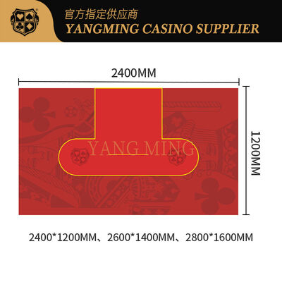 Aangepaste waterdichte casino tafellaken voor 9 spelers Texas Holdem Poker tafelspel
