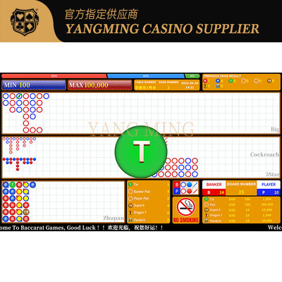 Standaard V1 Aanpasbaar Baccarat Casino Spelsysteem met Chinese/Engelse Taalwisseling