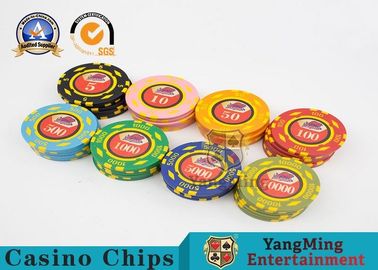 600pcs casinopook Chips Set With Custom Uv Logo Circular Type