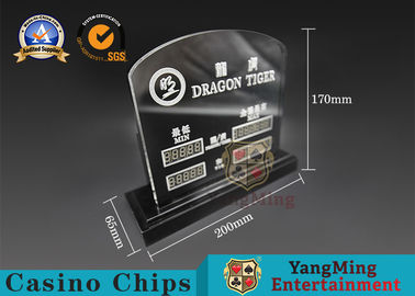 Dragon Tiger Casino Table LED Limited Sign Poker Table Bet Limit Sign For Poker Club Blackjack Table Games