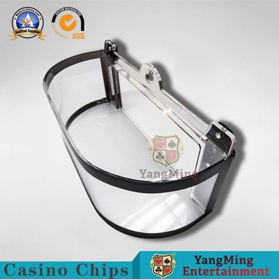 Hoogwaardige doorzichtige dikke acryl chiphouder Internationale roulette goktafel club aan tafel met slot