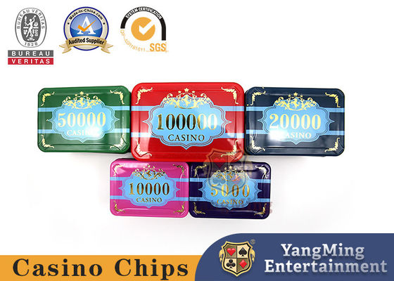 760 stukjes paarse licht anti-vervalsing Texas Hold'em warm stempelen plastic chip set hoogwaardige kristal acryl chip munt fabriek spot