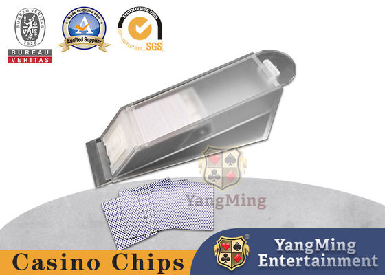 Fabriek Custom Acrylic Dikke Frosted High-foot Solitaire Card Dealer Texas Hold'em 8 Decks van Standaard Gesloten Licensing Shuffler Boots