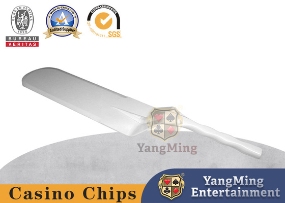 Industriële ivoor handgreep pokerkaarten chips munten speeltafel tafel gratis kaart gratis chip schop