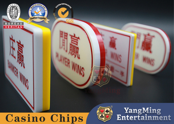 Acryl plastic dubbelzijdig gegraveerd Chinees en Engels Baccarat House Cards 1 paar 2