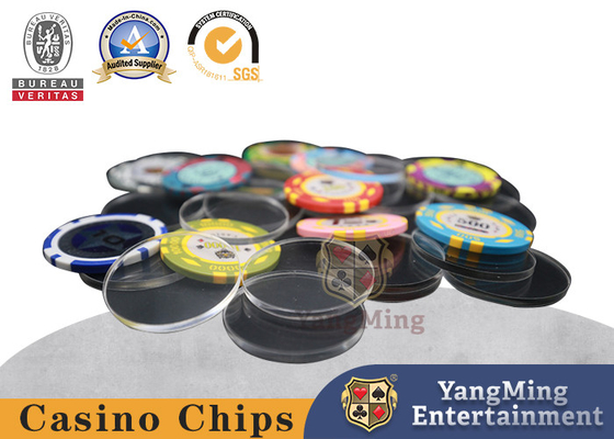 De pooklijst paste volledig Transparant 40mm Rond Chip Coin Spacers aan