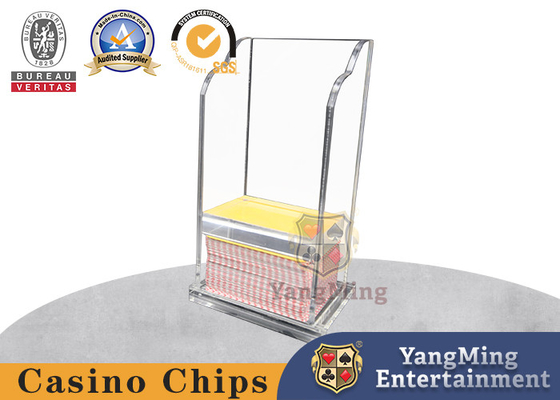 Acryl afvalkaartdoos Baccarat Texas Hold'Em Casino 8 Decks tafelkast afwijzend houder