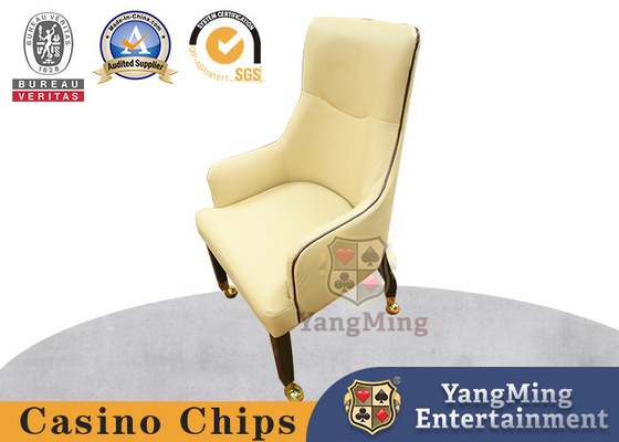 Star Hotel Custom Metal Pulley Leather Solid Wood Bar Chair Texas Club Speler Stoel