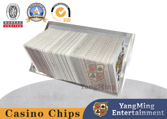 Volledig transparant Acryl 8 sets van Custom Triangle Gaming Table Tabletop Weggegooid Kaarthouders
