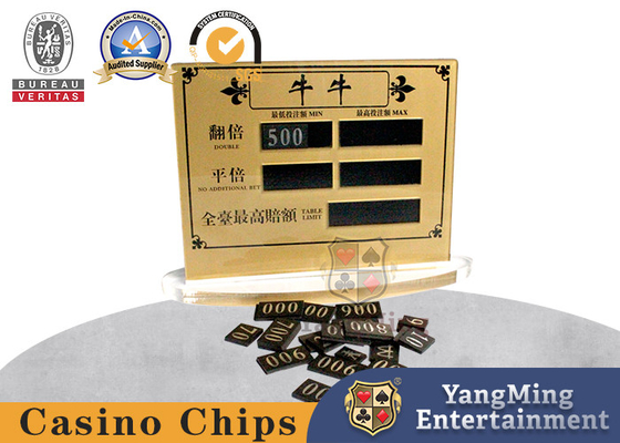 Casino Bull Poker Table Limited Red Card Acrylic Plastic Screen Printing Kan aangepast worden