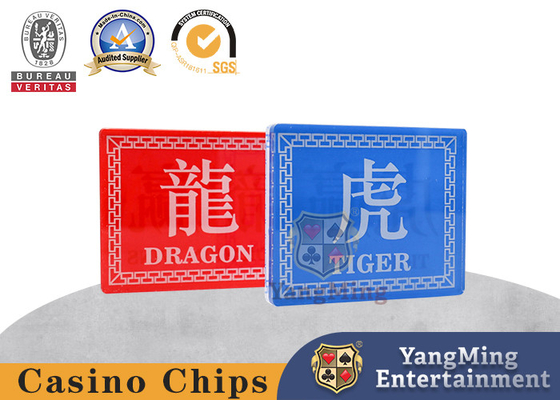 Rectangular 2 Dragon Tiger Dealer Texas Hold'Em Poker Tafel Accessoires Op maat